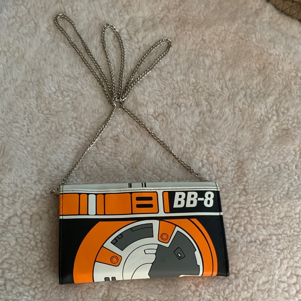 Disney Star Wars BB-8 Crossbody Shoulder Wallet Purse with chain strap 
7.5”x5”